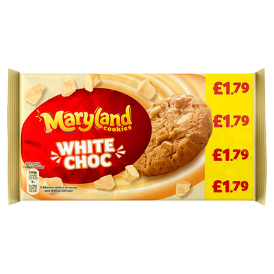 Maryland Big & Chunky White Chocolate Chip 180g (Pack of 8)