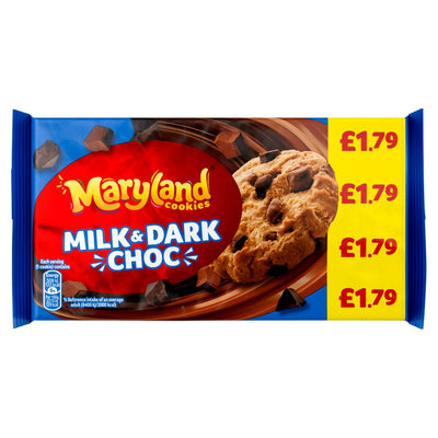 Maryland Big & Chunky Milk & Dark Chip 180g (Pack of 8)