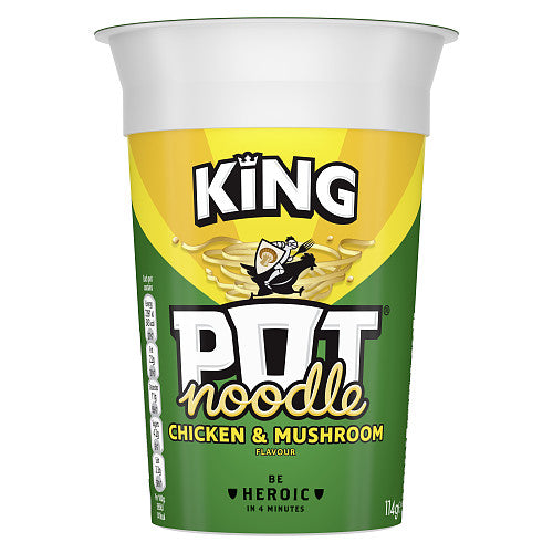 Pot Noodle King Pot Chicken & Mushroom 114 g (Pack of 12)