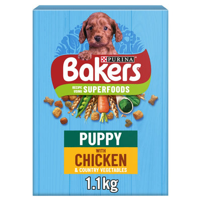 BAKERS Puppy Chicken with Vegetables Dry Dog Food 1.1kg (Pack of 5)