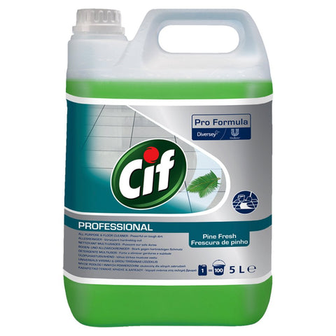 Cif Pro Formula Professional All Purpose & Floor Cleaner Pine Fresh 5L (Pack of 2)