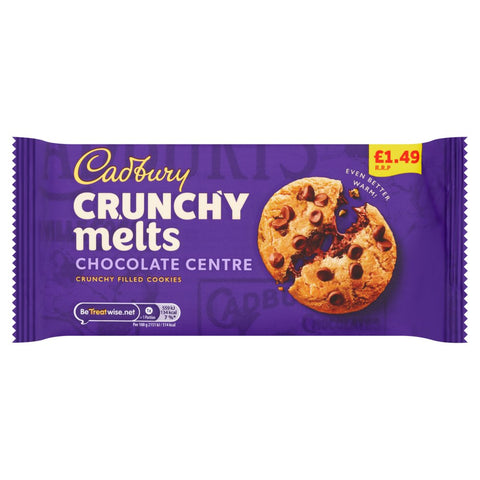 Cadbury Crunchy Melts Chocolate Centre 156g (Pack of 12)