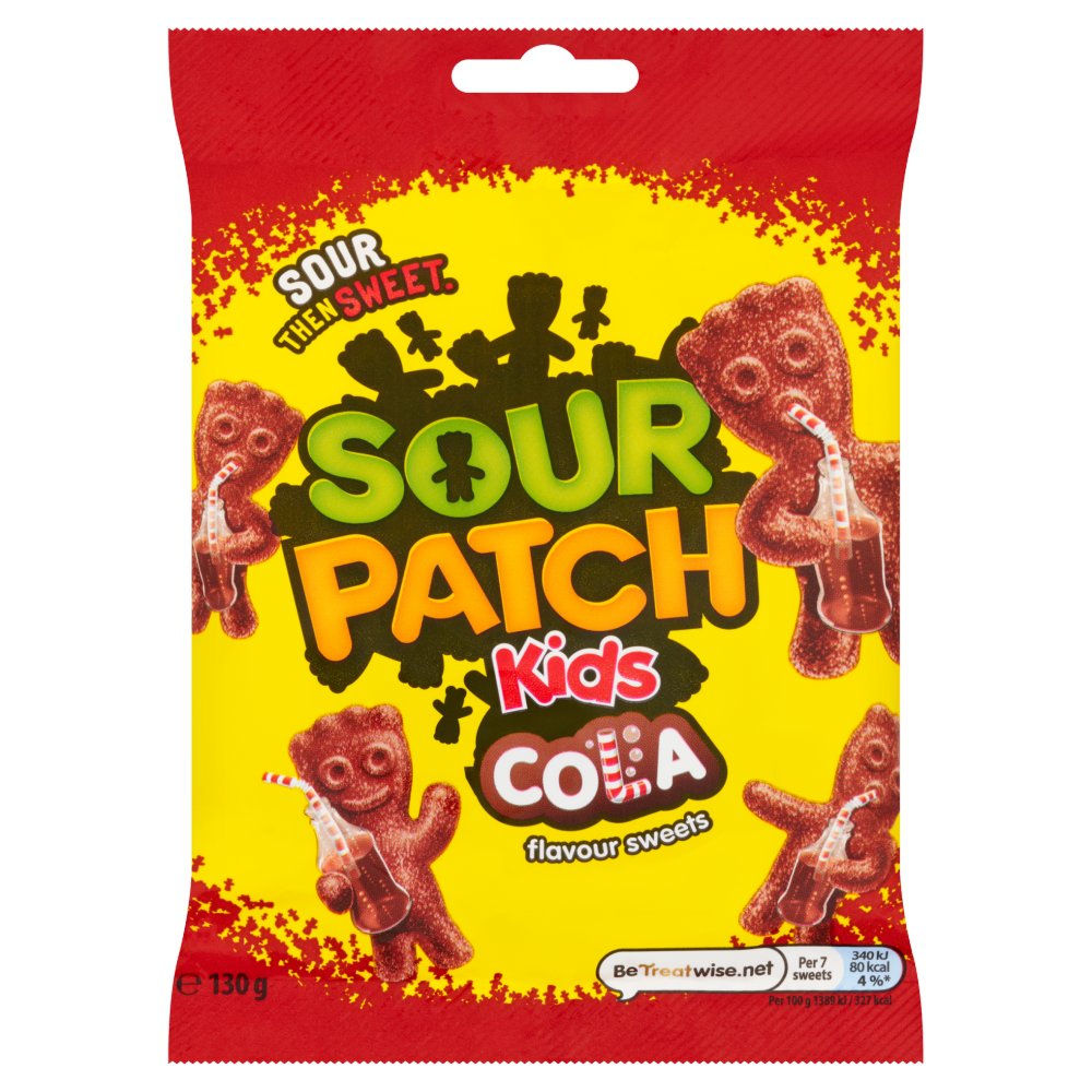Sour Patch Kids Cola Flavour Sweets 130g (Pack of 10)