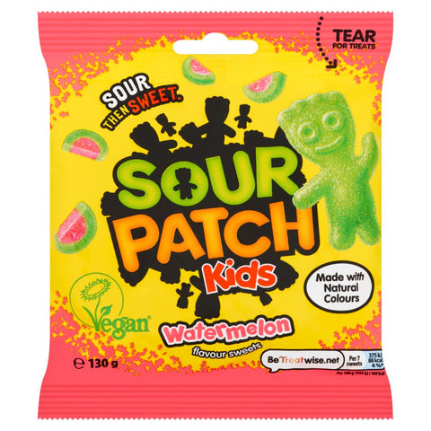 Sour Patch Kids Watermelon Flavour Sweets 130g (Pack of 10)
