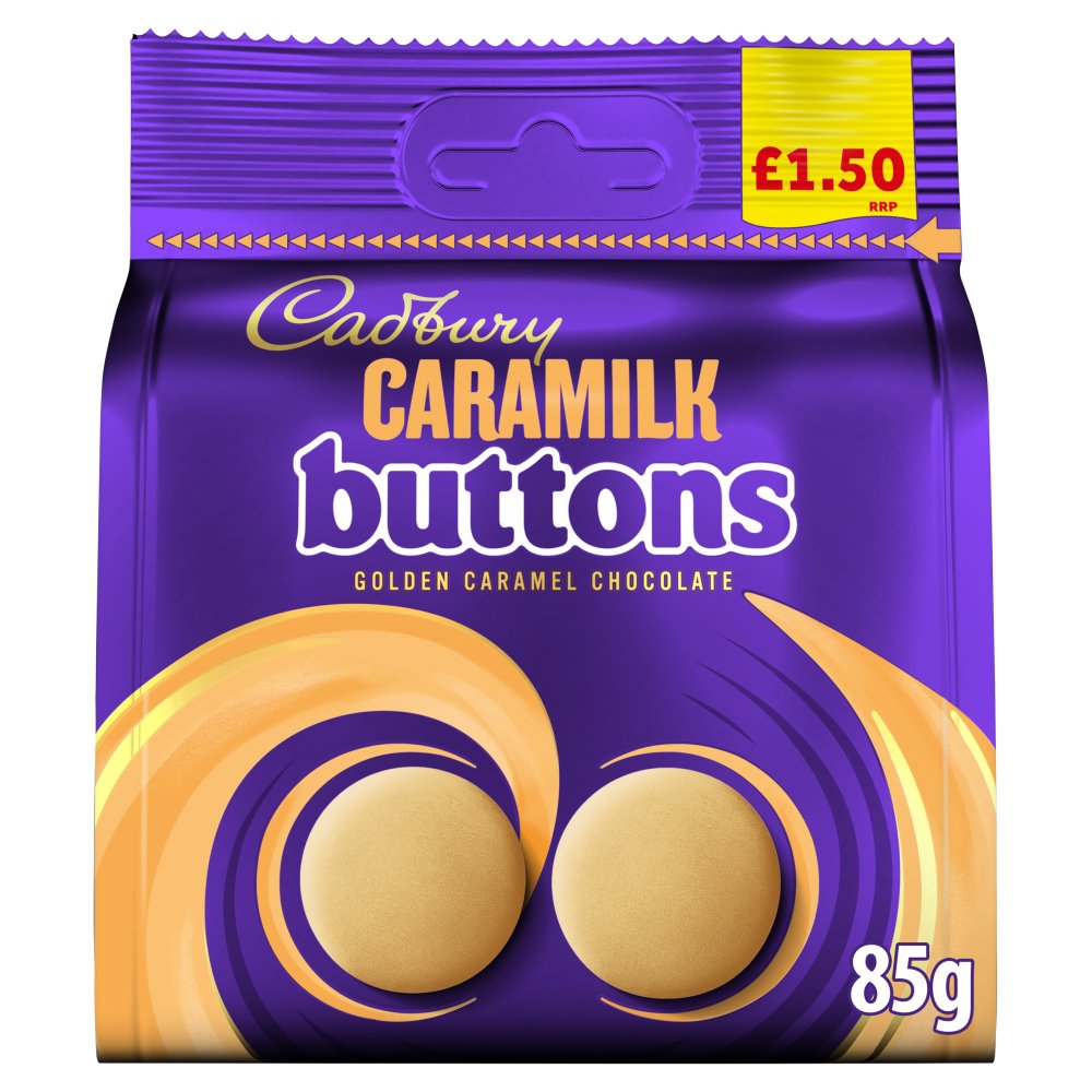 Cadbury Caramilk Golden Caramel Buttons Chocolate Bag 85g (Pack of 10)