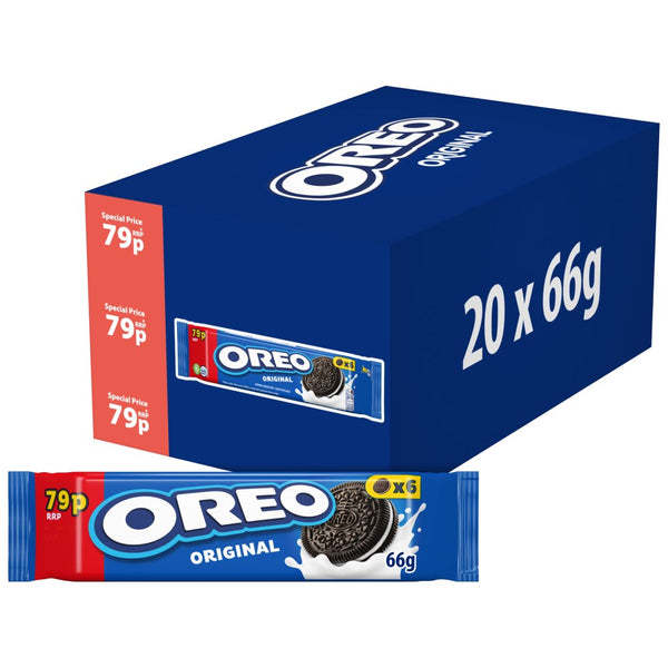 OREO Original Vanilla Sandwich Biscuits 66g (Pack of 20)