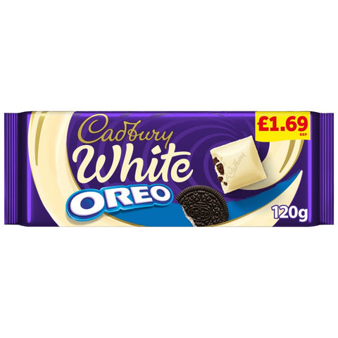 Cadbury White Oreo Chocolate Bar 120g (Pack of 17)