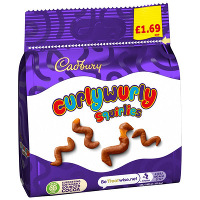Cadbury Curlywurly Squirlies Chocolate 85g (Pack of 10)