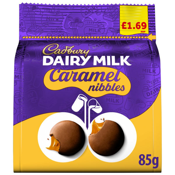 Cadbury Dairy Milk Caramel Nibbles Chocolate 85g (Pack of 10)