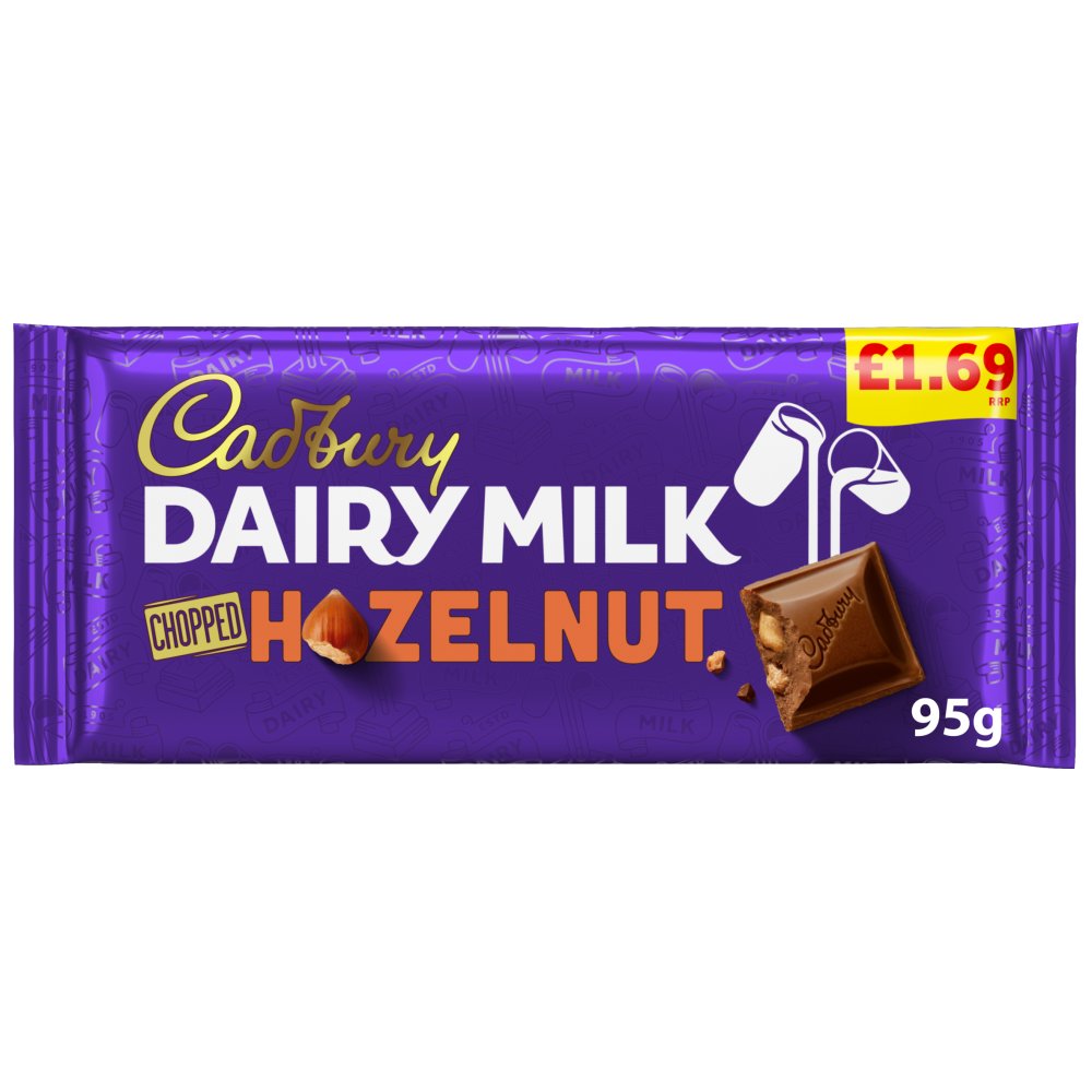 Cadbury Dairy Milk Fruit and Nut Chopped Chocolate Bar 95g (Pack of 22)