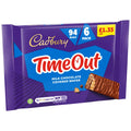 Cadbury Timeout Milk Chocolate Biscuit Bars (6x18g) 108g  (Pack of 13)