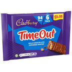 Cadbury Timeout Milk Chocolate Biscuit Bars (6x18g) 108g  (Pack of 13)