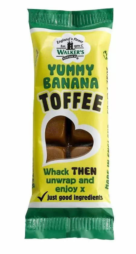 Walker's Nonsuch Yummy Banana Toffee Bars 50g (Pack of 24)