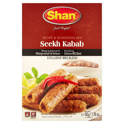 Shan Seekh Kabab Recipe & Seasoning Mix 50g (Pack of 12)