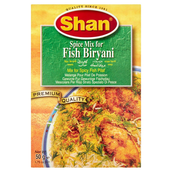 Shan Spice Mix for Fish Biryani 50g (Pack of 12)