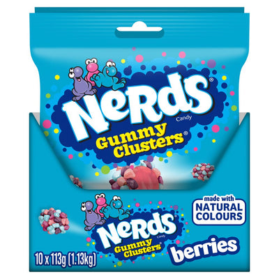 Nerds Gummy Clusters Berries Fruit-Flavour Candy 113g (Pack of 10)