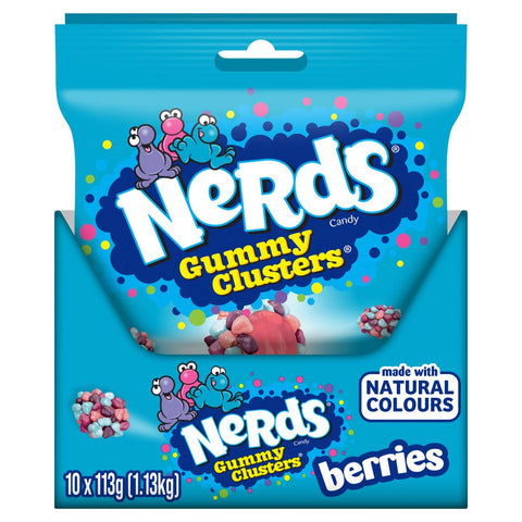 Nerds Gummy Clusters Berries Fruit-Flavour Candy 113g (Pack of 10)