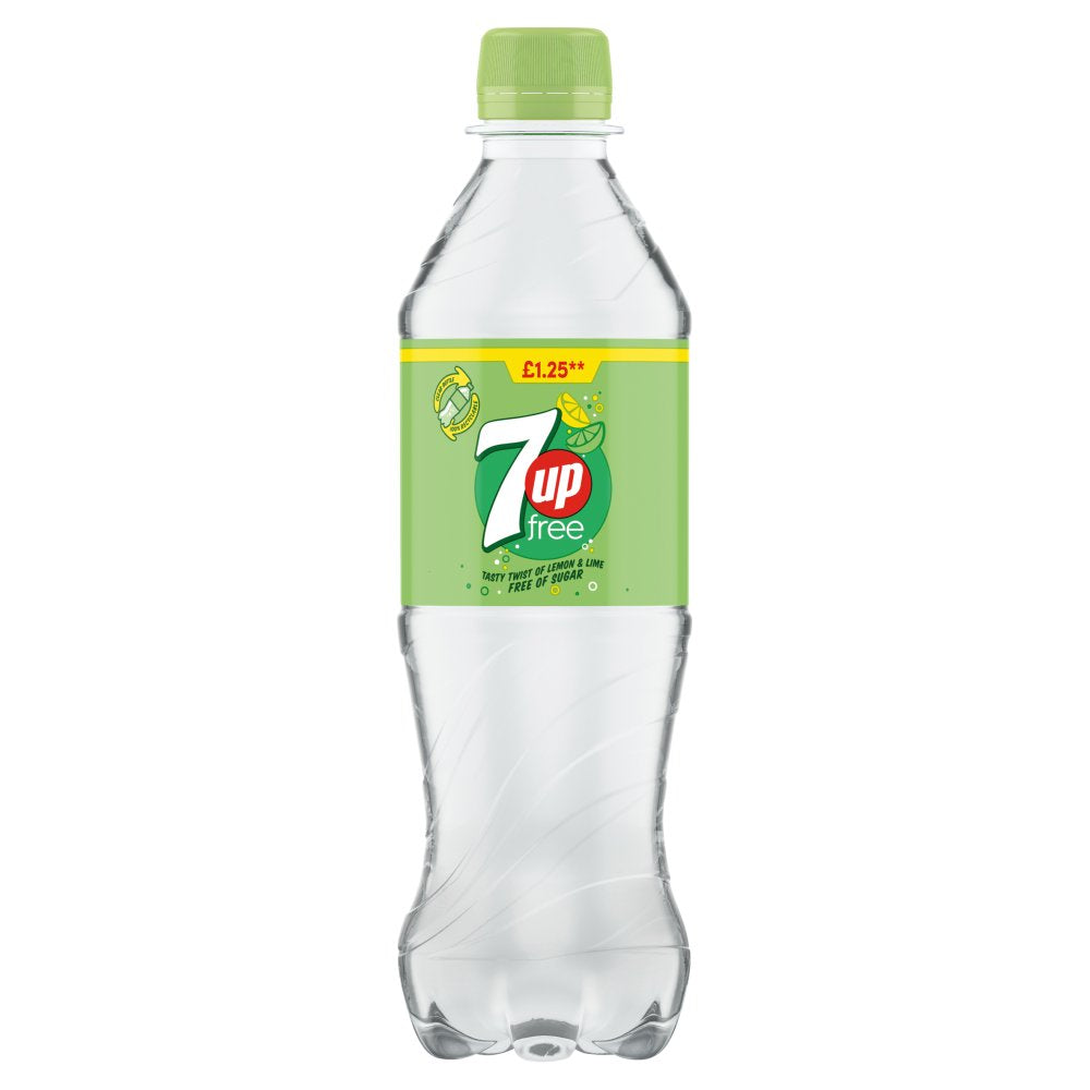7UP Free Lemon & Lime Bottle 500ml (Pack of 12)