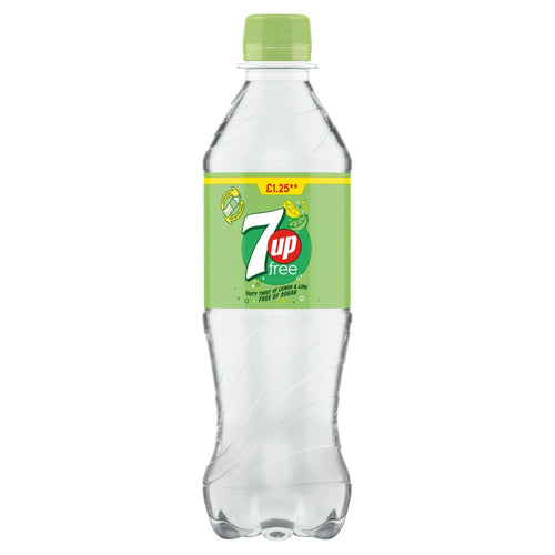 7UP Free Lemon & Lime Bottle 500ml (Pack of 12)