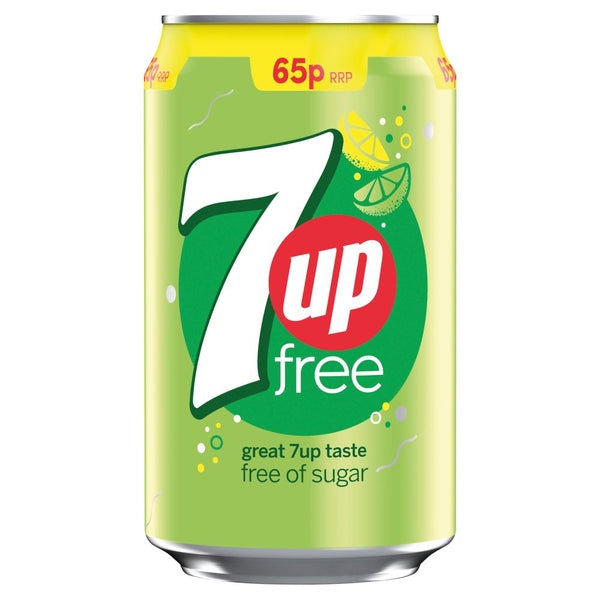7UP Free Lemon & Lime Can 330ml (Pack of 24)