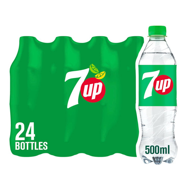 7UP Regular Lemon & Lime Bottle 500ml (Pack of 24)
