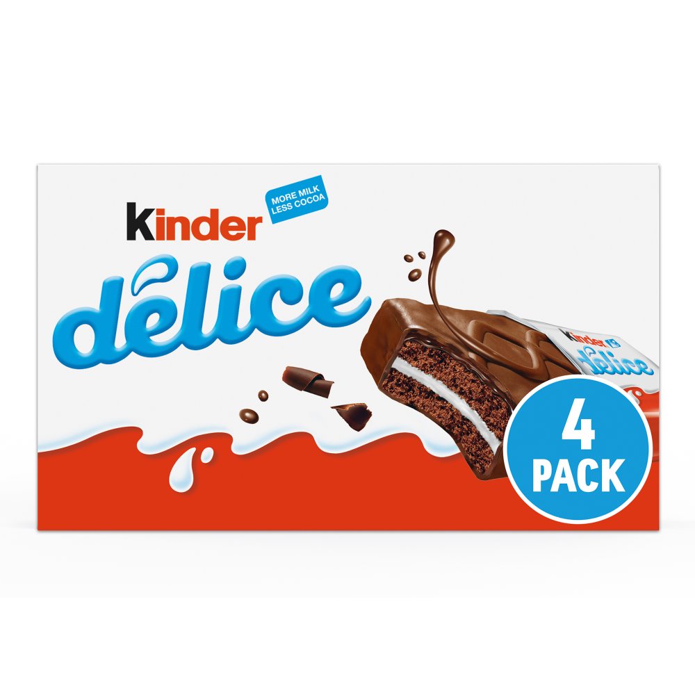 Kinder Delice Cake 4 Bar x 39g (Pack of 6)