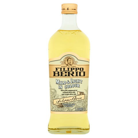 Filippo Berio Mild & Light in Colour Olive Oil 1Litre (Pack of 6)
