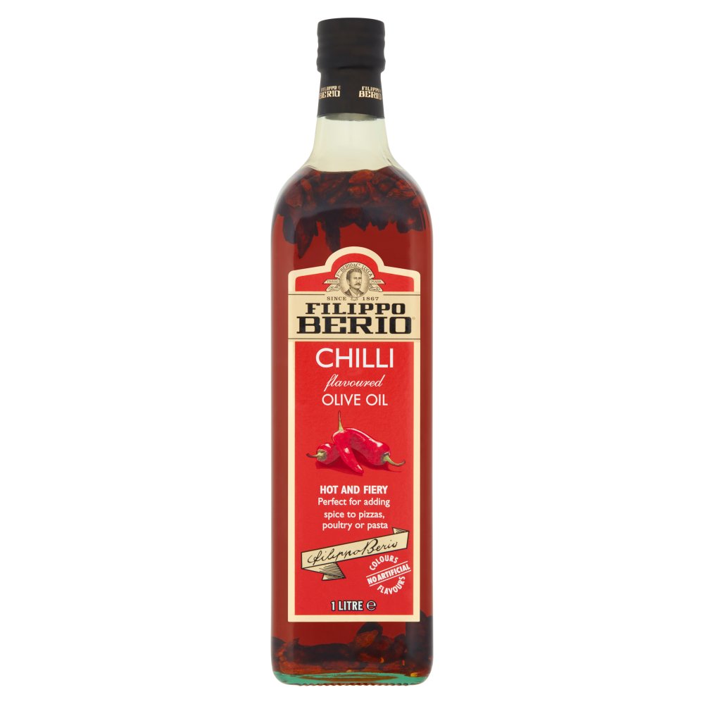 Filippo Berio Chilli Flavoured Olive Oil 1Litre (Pack of 6)