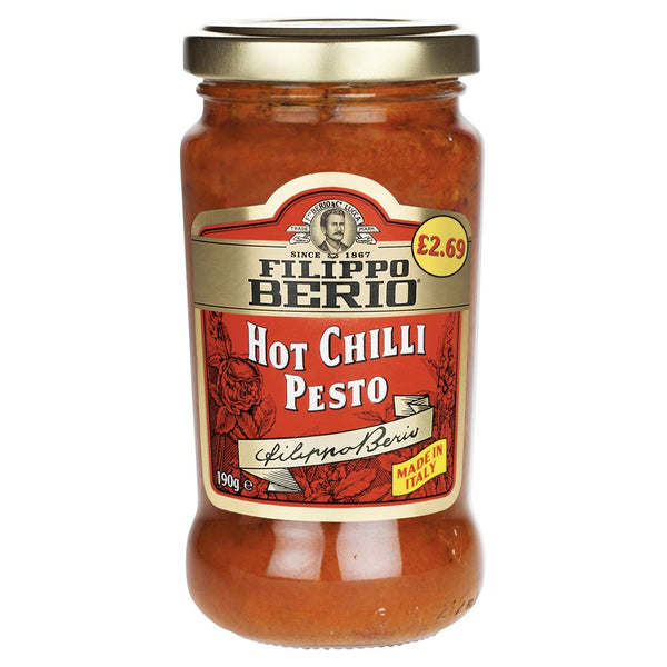Filippo Berio Hot Chilli Pesto 190g (Pack of 6)