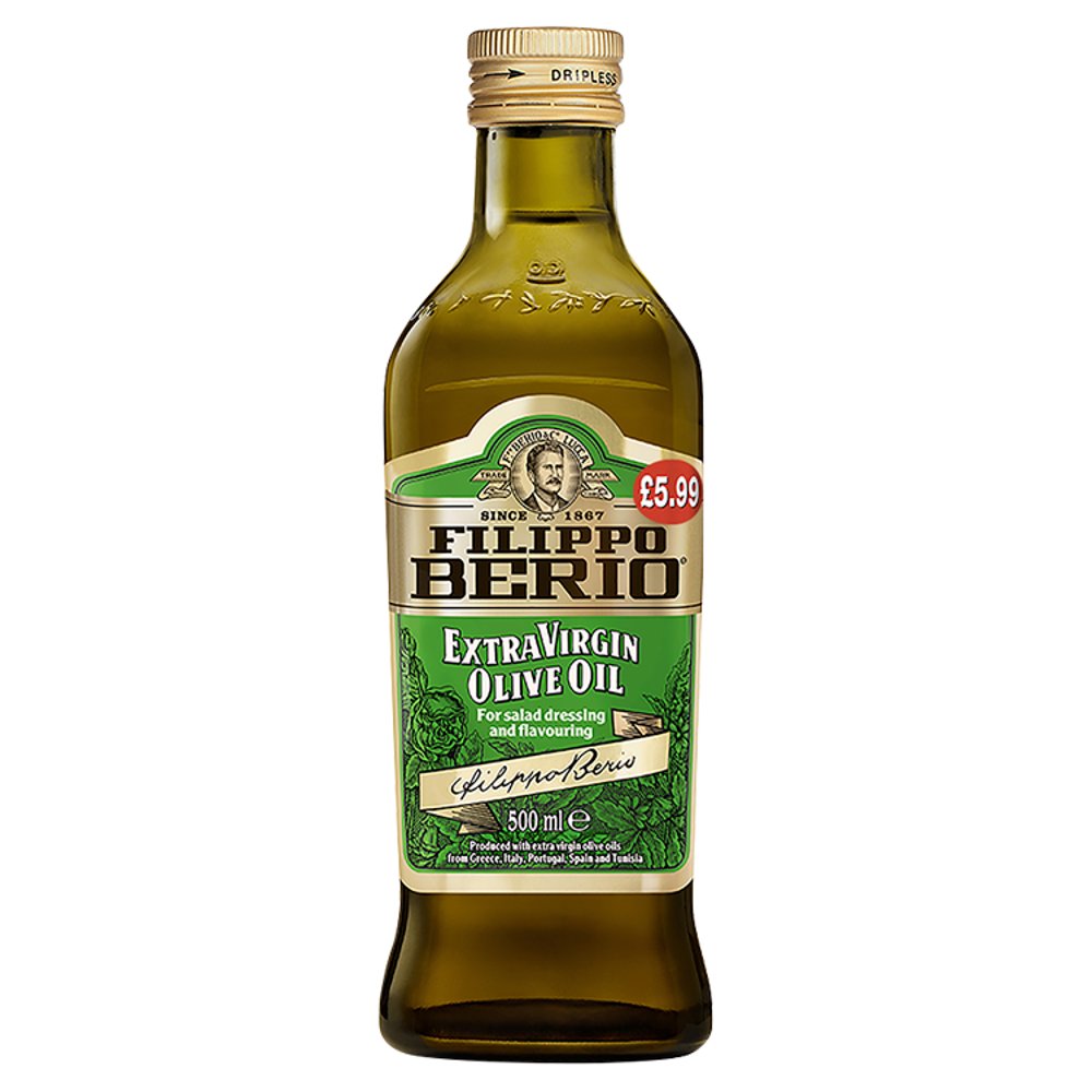 Filippo Berio Extra Virgin Olive Oil 500ml (Pack of 6)