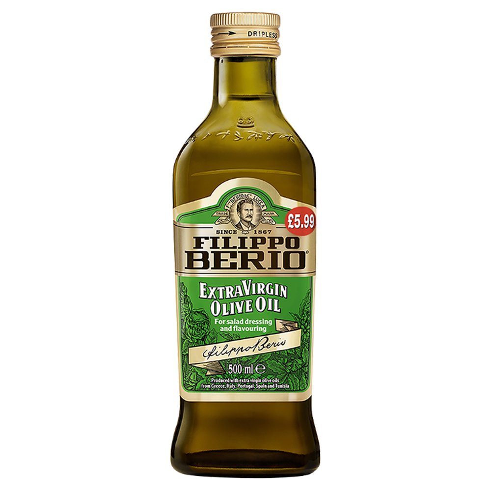 Filippo Berio Extra Virgin Olive Oil 500ml (Pack of 6)