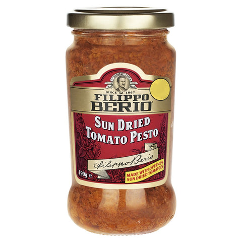 Filippo Berio Sun Dried Tomato Pesto 190g (Pack of 6)