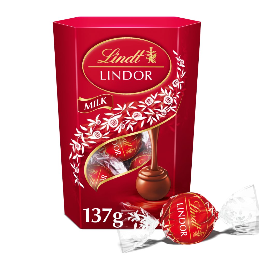 Lindt Lindor Milk Chocolate Truffles Box 137g (Pack of 8)
