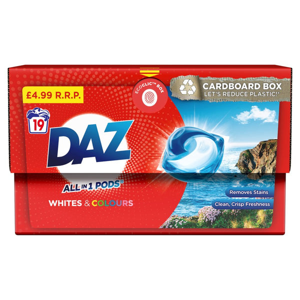 DAZ All-in-1 Pods Washing Liquid Capsules, 19 Washes (Pack of 1)