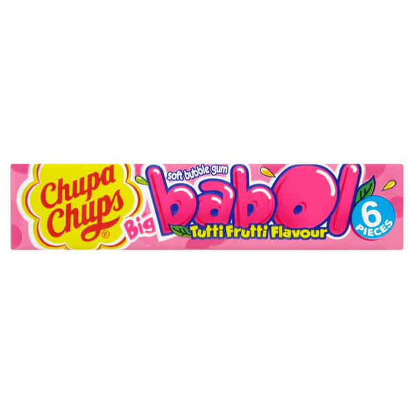 Chupa Chups Big Babol Tutti Frutti Flavour Soft Bubble Gum 28g (Pack of 480)