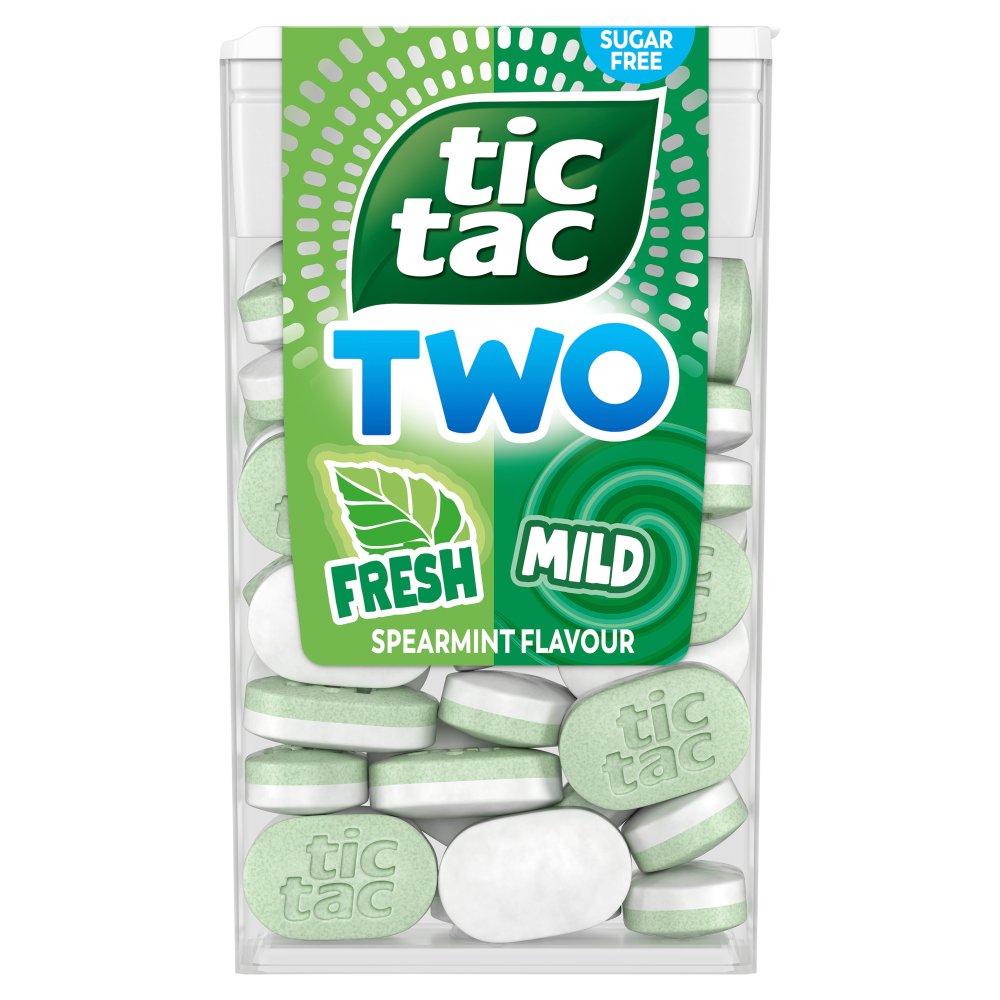 Tic Tac Two Spearmint Flavour 38.5g (Pack of 16)