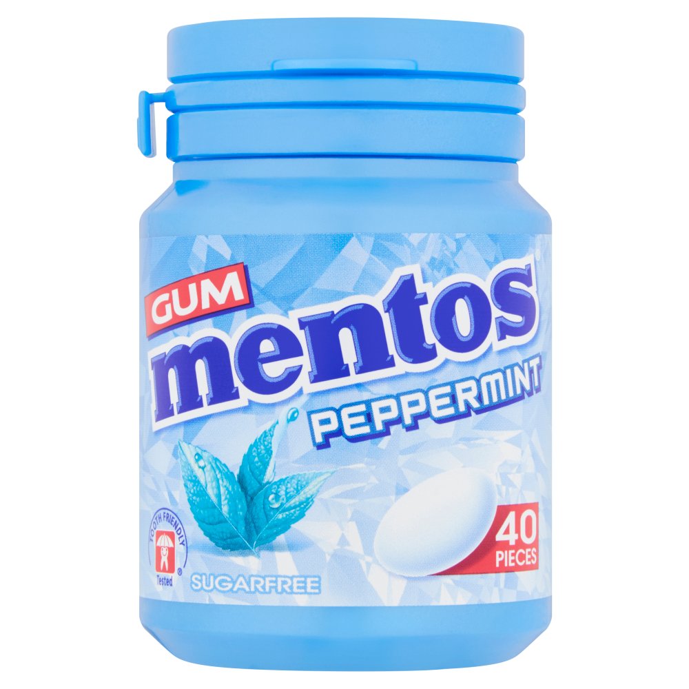Mentos Peppermint Gum 40 Pieces 56g (Pack of 6)