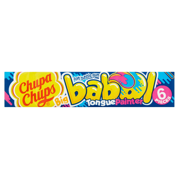 Chupa Chups Big Babol Blue Raspberry Flavour Soft Bubble Gum 6 Pieces 27.6g (Pack of 480)