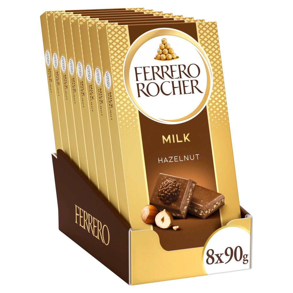 Ferrero Rocher Original Tablet 90g (Pack of 8)