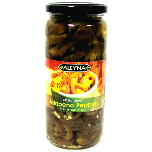 Aleyna Sliced Green Jalapeno 480g (Pack of 6)