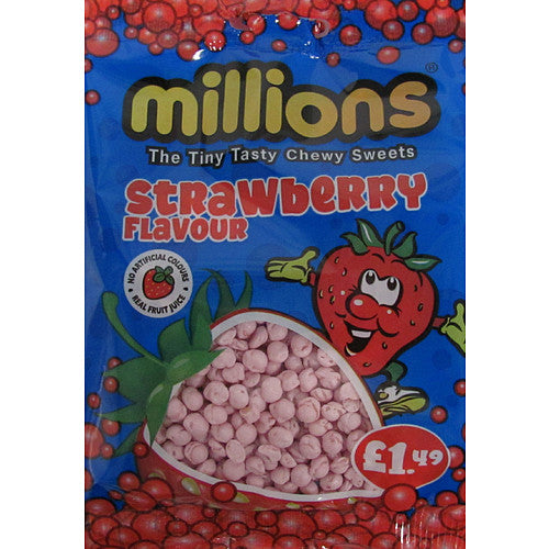 Millions Bag Strawberry Bag 110g ( Pack of 12 )