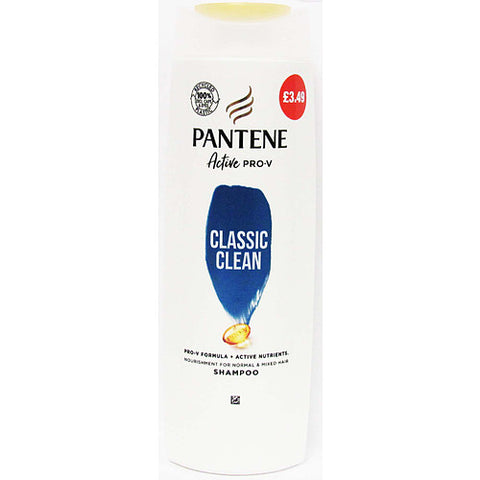 Pantene Shampoo Classic Clean 400ml (Pack of 6)