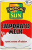 Tropical Sun Evaportaed Milk 410g (Pack of 1)