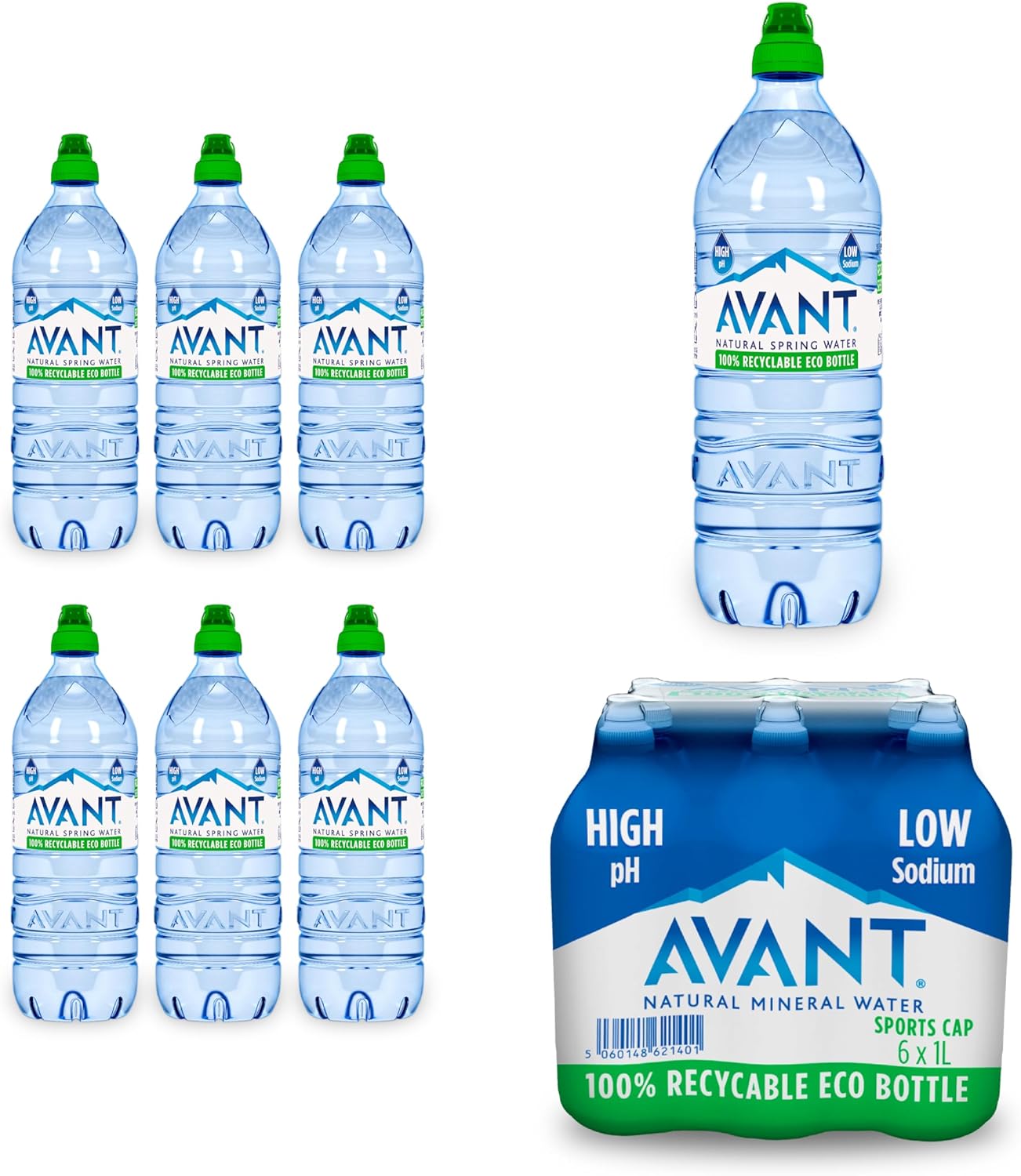 Avant Natural Mineral Water Sportscap 1 Ltr (Pack of 6)
