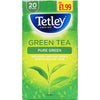 Tetley Pure Green Green Tea 20 Tea Bags 40g (Pack of 4)