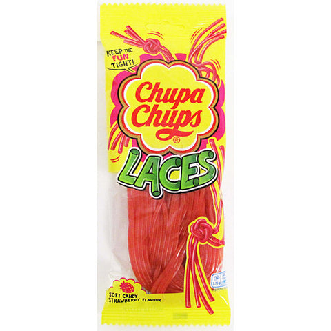 Chupa Chups Strawberry Laces  90g (Pack of 18)