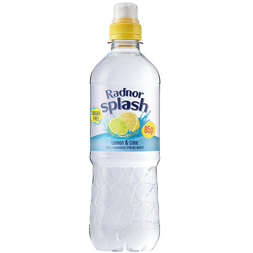 Radnor Splash Lemon & Lime Still Flavoured Sugar Free Spring Water 500ml (Pack of 12)