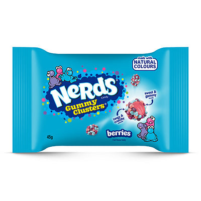 Nerds Gummy Clusters Berries Fruit-Flavour Candy 45g (Pack of 20)