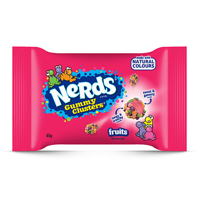 Nerds Gummy Clusters Fruits Candy 45g (Pack of 20)