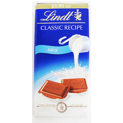 Lindt Classic Milk 100g (Pack of 8)